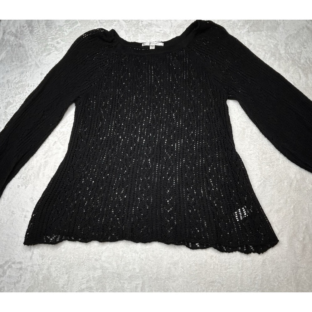 LC Lauren Conrad Black Knit Blouse